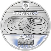 2021 - 10 € Vznik Speváckeho zboru slovenských učiteľov - 100. výročie Ag Proof