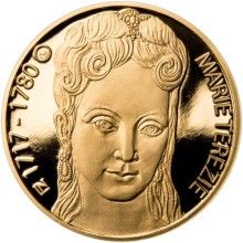 Sada zlatého dukátu a stříbrného odražku Marie Terezie - 300. výročí narození - proof