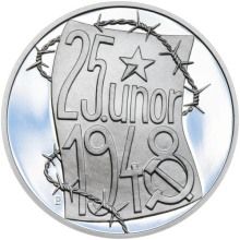 Memento 25. Februarya 1948 - komunistický puč v Československu  - 1 Oz silver Proof
