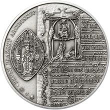 Arnošt z Pardubic - 650. výročí úmrtí silver antique