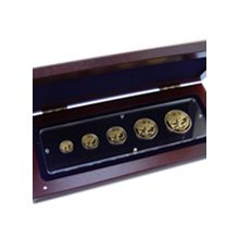 Náhled - Zlaté mince - Sada Panda 1, 1/2, 1/4, 1/10, 1/20 Oz  vč. etue
