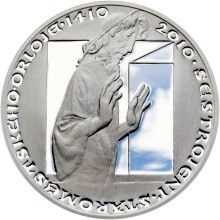 Nevydané mince Jiřího Harcuby - Sestrojení Staroměstského orloje 34mm silver Proof