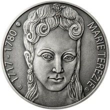 Marie Terezie - 300. výročí narození silver antique