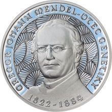 Johan Gregor Mendel - silver Proof