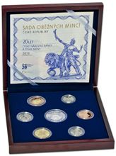 Náhled - Sada oběžných mincí 20 let ČNB a české měny Proof