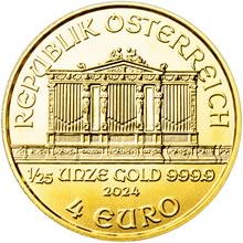 Náhled - Wiener Philharmoniker  1/25 Oz - Investiční zlatá mince