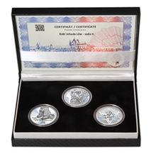 Náhled - RABÍ JEHUDA LÖW – návrhy mince 200 Kč - sada II. 3x stříbro 1 Oz b.k.