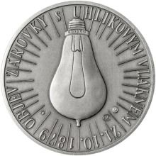 Thomas Alva Edison - 135. výročí sestrojení žárovky silver antique