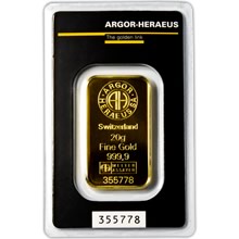 Argor Heraeus SA 20 grams - Investment gold bar