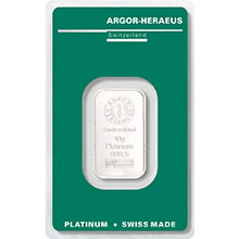 Náhled - Argor Heraeus SA 10 g - 10 gram Pt - Investiční platinový slitek