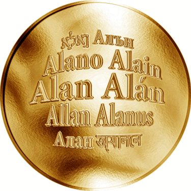 Náhled Averzní strany - Česká jména - Alan - zlatá medaile