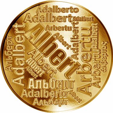 Náhled Averzní strany - Česká jména - Albert - velká zlatá medaile 1 Oz