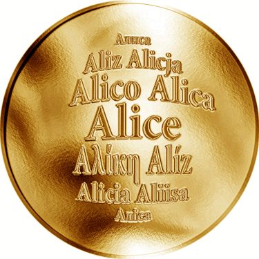 Náhled Averzní strany - Česká jména - Alice - zlatá medaile