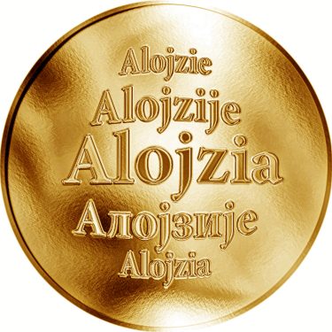 Náhled Averzní strany - Slovenská jména - Alojzia - zlatá medaile