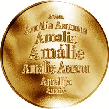 Náhled Averzní strany - Česká jména - Amálie - zlatá medaile