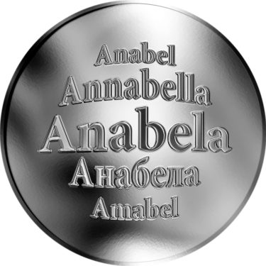 Náhled Averzní strany - Slovenská jména - Anabela - velká stříbrná medaile 1 Oz