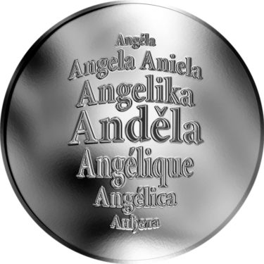 Náhled Averzní strany - Česká jména - Anděla - stříbrná medaile