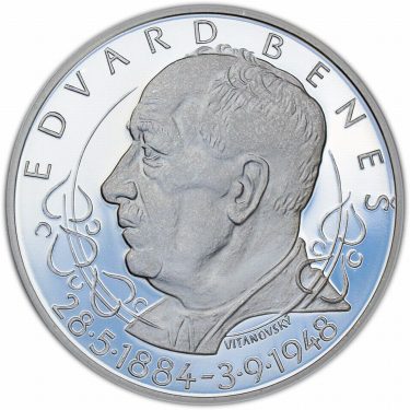 Náhled Averzní strany - Edvard Beneš - 125. let narození - stříbro Proof