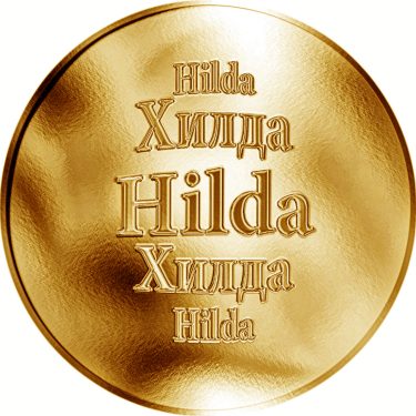 Náhled Averzní strany - Slovenská jména - Hilda - velká zlatá medaile 1 Oz