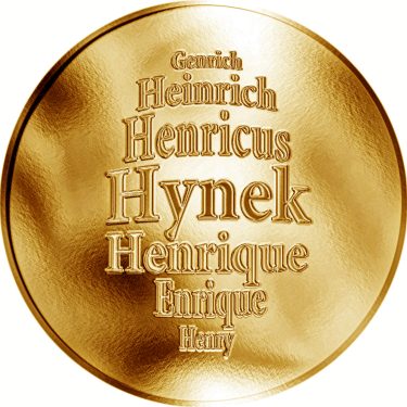 Náhled Averzní strany - Česká jména - Hynek - zlatá medaile