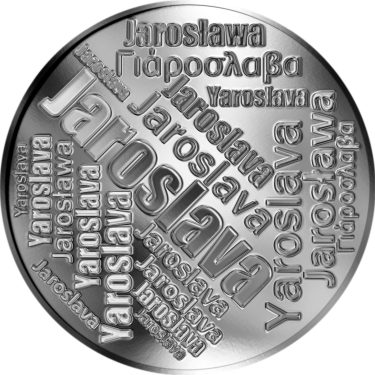 Náhled Averzní strany - Česká jména - Jaroslava - velká stříbrná medaile 1 Oz