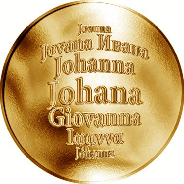 Náhled Averzní strany - Česká jména - Johana - zlatá medaile