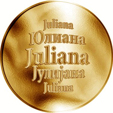 Náhled Averzní strany - Slovenská jména - Juliana - zlatá medaile