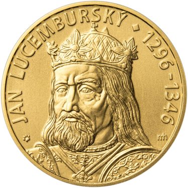 Náhled Averzní strany - Jan Lucemburský - 720. výročí narození zlato b.k.