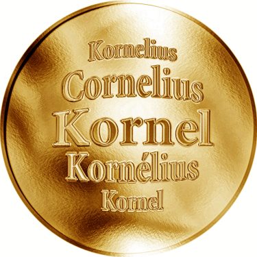 Náhled Averzní strany - Slovenská jména - Kornel - velká zlatá medaile 1 Oz