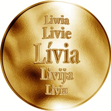 Náhled Averzní strany - Slovenská jména - Lívia - zlatá medaile