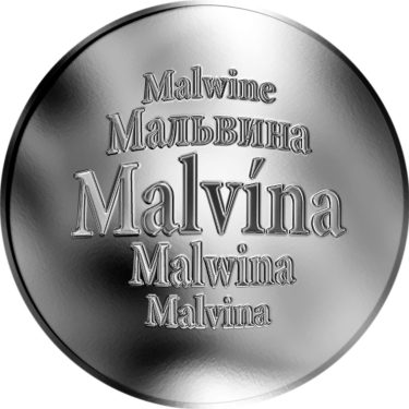 Náhled Averzní strany - Slovenská jména - Malvína - velká stříbrná medaile 1 Oz
