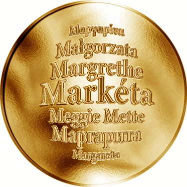 Náhled Averzní strany - Česká jména - Markéta - zlatá medaile