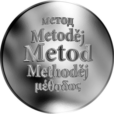 Náhled Averzní strany - Slovenská jména - Metod - velká stříbrná medaile 1 Oz
