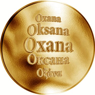 Náhled Averzní strany - Slovenská jména - Oxana - zlatá medaile