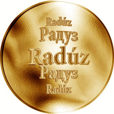 Náhled Averzní strany - Slovenská jména - Radúz - zlatá medaile