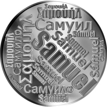 Náhled Averzní strany - Česká jména - Samuel - velká stříbrná medaile 1 Oz