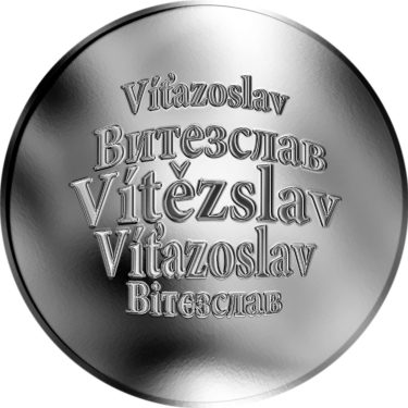 Náhled Averzní strany - Česká jména - Vítězslav - stříbrná medaile