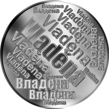 Náhled Averzní strany - Česká jména - Vladěna - velká stříbrná medaile 1 Oz