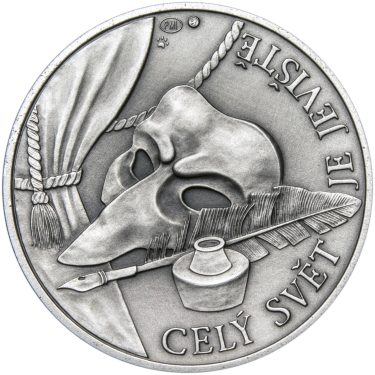 Náhled Reverzní strany - William Shakespeare - 450. výročí narození stříbro patina