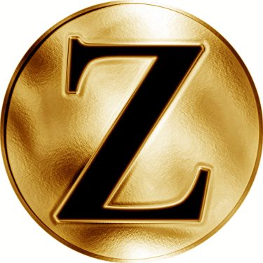 Náhled Reverzní strany - Česká jména - Zbyněk - velká zlatá medaile 1 Oz