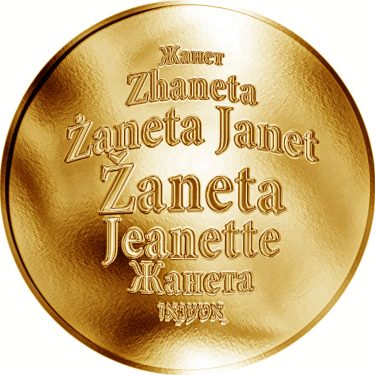 Náhled Averzní strany - Česká jména - Žaneta - zlatá medaile