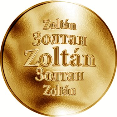 Náhled Averzní strany - Slovenská jména - Zoltán - zlatá medaile