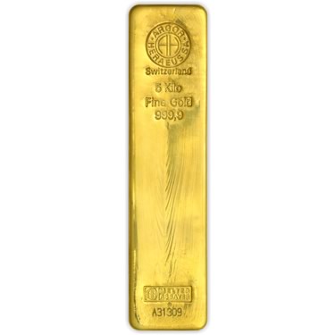 Náhled Averzní strany - Argor Heraeus SA 5000 gramů - Investiční zlatý slitek